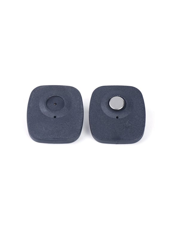500Pcs EAS Security Lock Tags Anti Theft Retail Clothing Magnetic Buckle with Nails ABS Material Working Distance 2.5 Meters for Clothing Shop Use