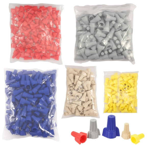 500Pcs Electrical Wire Connection Screw Twist Connector Caps Twist Nut Caps Winged Wire Conectors Nuts Anti Slip Structure for Home Electrical Repairs