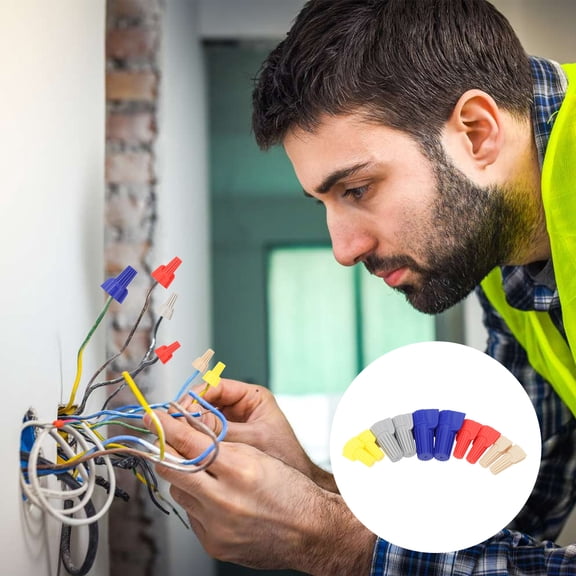 500Pcs Electrical Wire Connection Screw Twist Connector Caps Twist Nut Caps Winged Wire Conectors Nuts Anti Slip Structure​ for Home Electrical Repairs