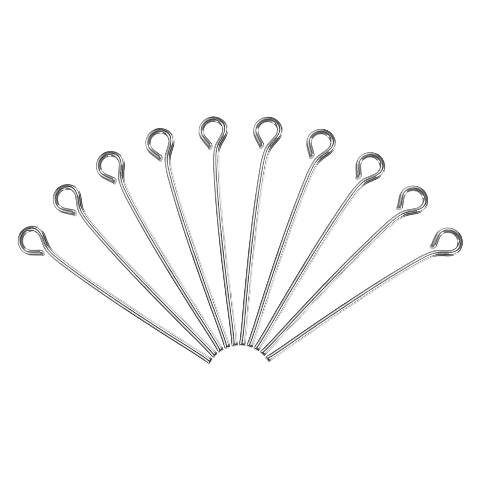 500Pcs Eye Pins Jewelry Findings 22 Gauge 28mm Iron Eye Pins for