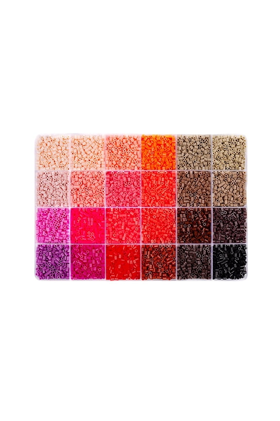 500Pcs Fuse Beads, Melty Iron Craft Beads, Multi-Color Bulk Fuse Beads, 24 Colors Craft Beads for DIY Art, Home Decor, Handmade Craft Projects, Compatible with Standard Pegboards Craft Accessories