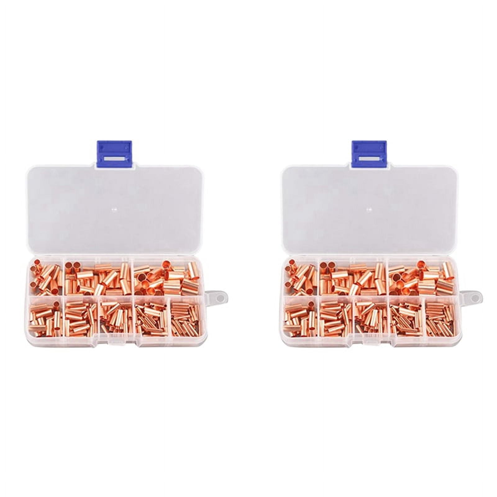 500Pcs GT Copper Connecting Pipe Wire Joint Small Copper Tube Terminal