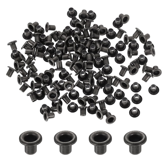 500Pcs Gunmetal Grommets Eyelets 3/32" (2mm) Brass Grommet Kit, Small Grommets Eyelets Kit for Leather Belts Shoes Clothes Bead Cores Canvas Fabric Repair DIY Supplies Accessories