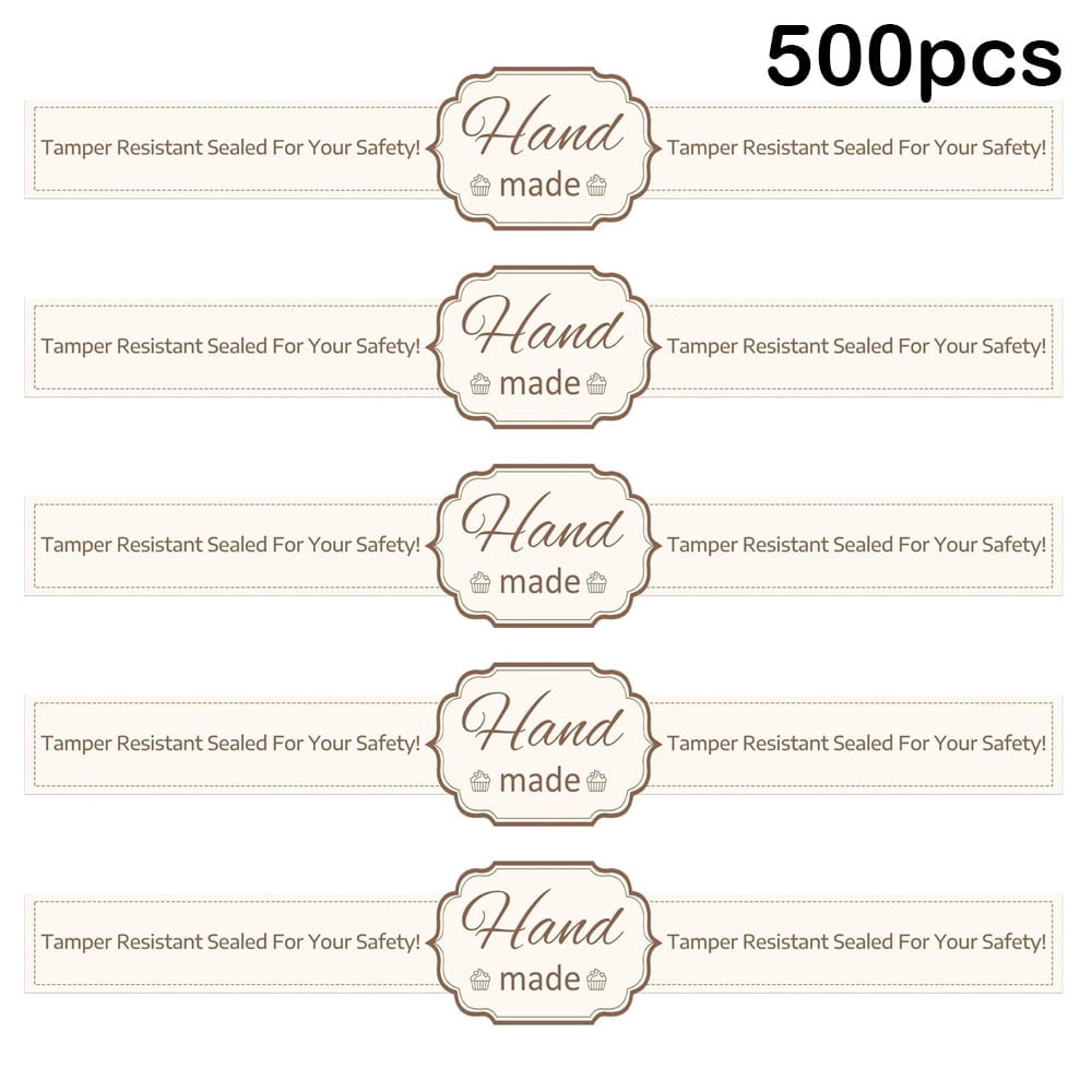 500Pcs Handmade Food Retail Package Seal Labels Safe Secure Lids ...