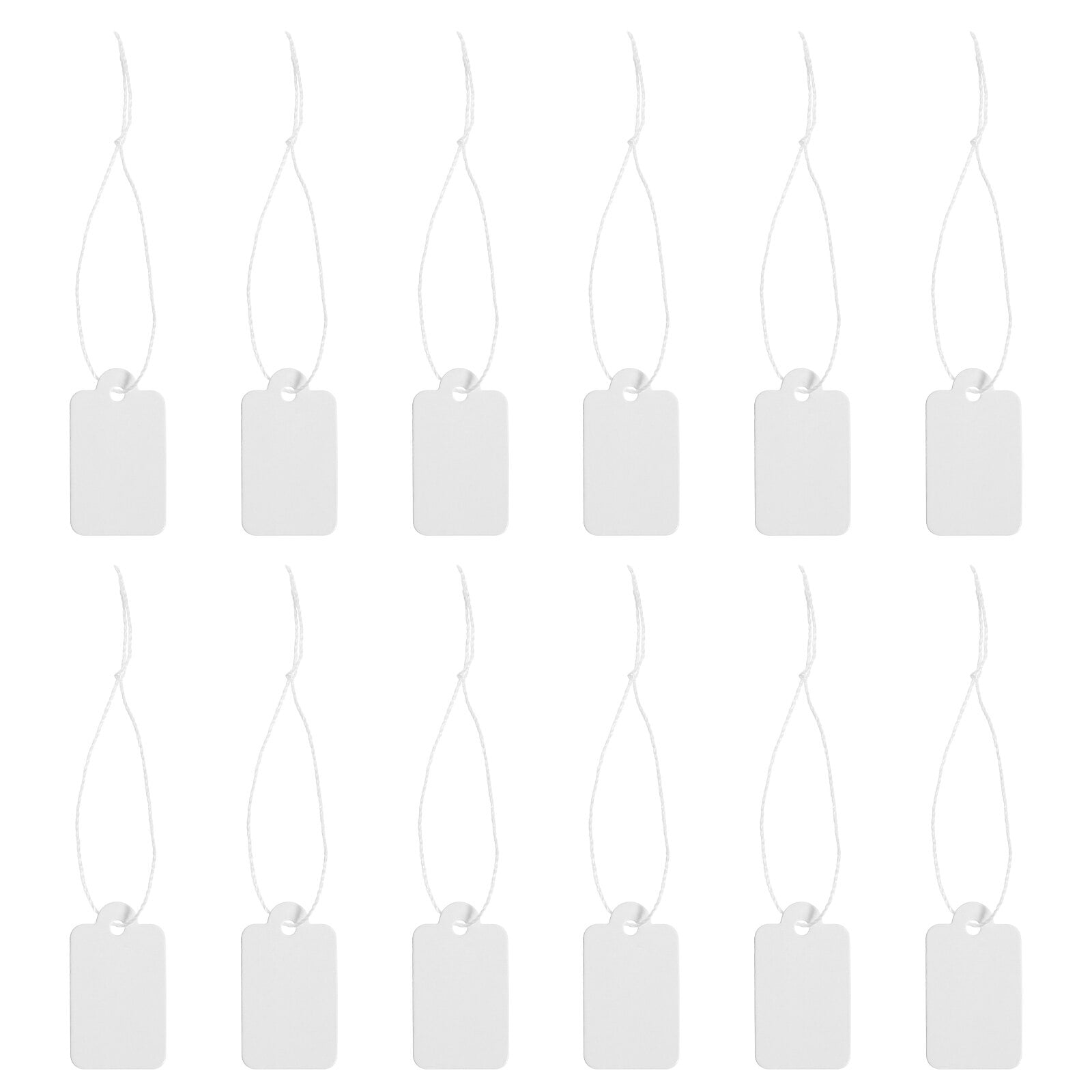 500Pcs Jewelry Tags Display Tags with Hanging String Writable Label for