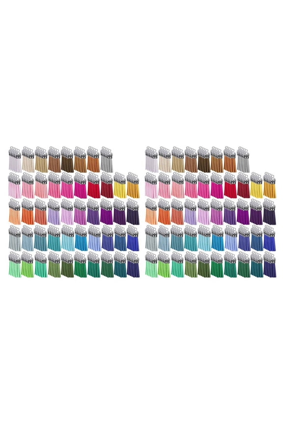 500Pcs Keychain Tassels Bulk Colored Leather Tassel Pendants for DIY Keychain and Craft
