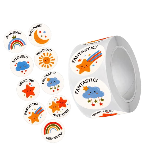 500Pcs Kids Reward Sticker Removable Adhesive Motivational Sticker For Children Student Classroom Behavior Incentives