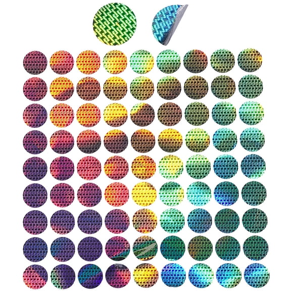 500Pcs Laser Paper Self Adhesive Label Security Label Laser holographic 3D Anti-Counterfeiting Label Oval Silver 15x0.1mm