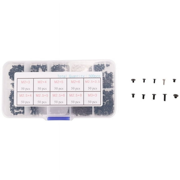 500Pcs M2 M2.5 M3 KM Screw Flat Screws Laptop Notebook Screws Set Kit For Computer Small Screw