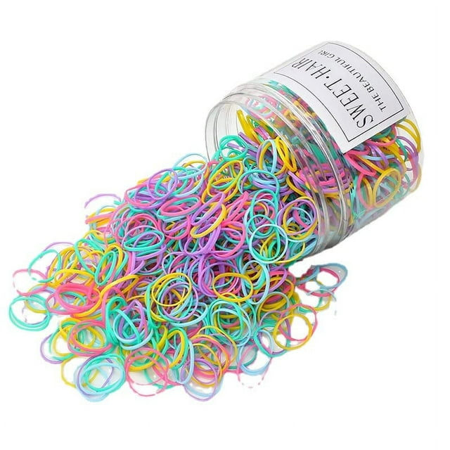 500Pcs Mini Hair Elastics Hair Rubber Bands, Baby Hair Ties No Damage