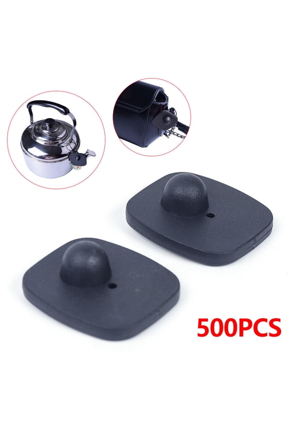 500Pcs Mini Hard Tags W/Pins 8.2 MHZ Anti Theft 43*50mm for Clothing Security