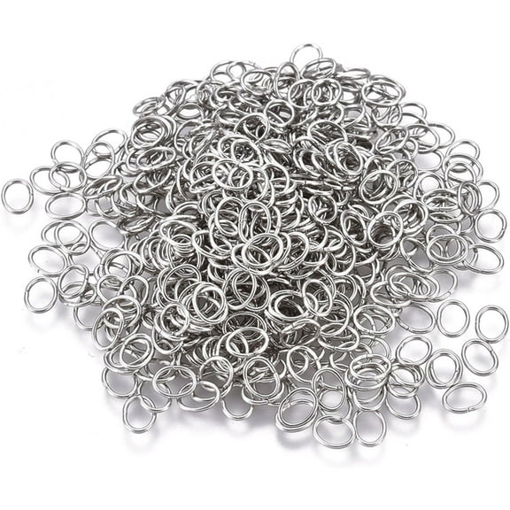 500Pcs Oval Open Jump Rings Stainless Steel Jump Rings O Ring Connectors 24 Gauge 0.5mm Chainmail Rings for Earring Bracelet Necklace Jewelry Keychain DIY Craft Making