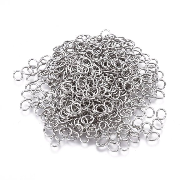 500Pcs Oval Open Jump Rings Stainless Steel Jump Rings O Ring Connectors 24 Gauge 0.5mm Chainmail Rings for Earring Bracelet Necklace Jewelry Keychain DIY Craft Making DIY
