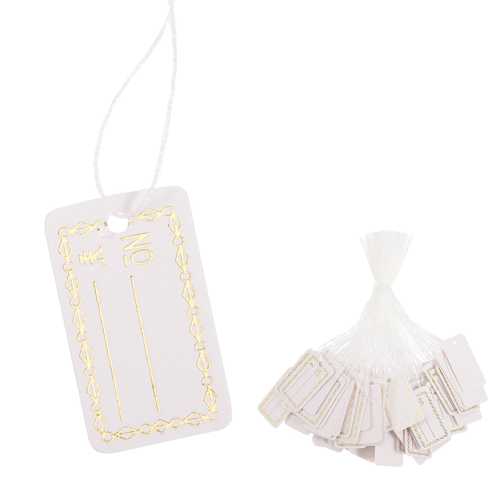 500Pcs Price Tags with String Jewelry Price Tags Blank Price Tags