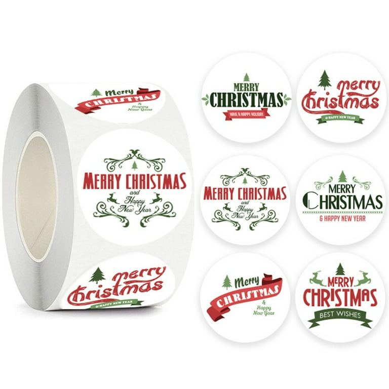 500pcs 2.5cm Christmas Round Stickers Decoration Labels Envelope Seal  Stickers