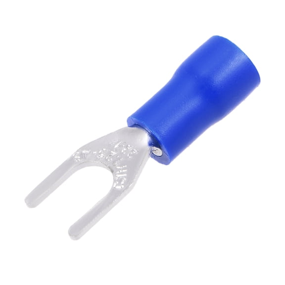 500Pcs SV1.25-4S Insulated Fork Electrical Crimp Terminal 22-16AWG Blue
