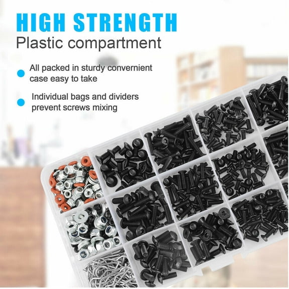 500Pcs Screws Box Repair Tool Kit for 1/10 RC Car Crawler HSP SCx10 Traxxas TRX4