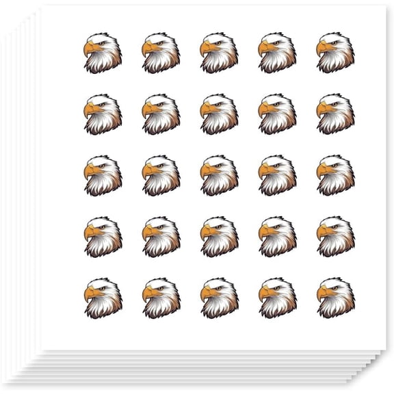 500Pcs Self-Adhesive Planner Stickers Eagle Stickers Vivid Eagle Head Paper Decals for Planner Calendar Scrapbook Crafting Arts Party Seal Theme Party Decor DIY 0.5 Inch Mixed Color