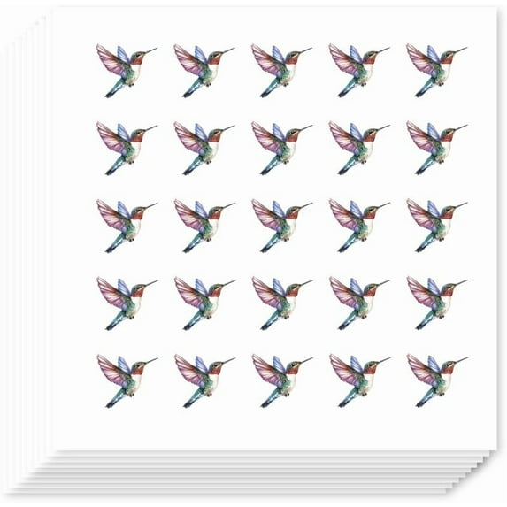 500Pcs Self-Adhesive Planner Stickers Hummingbird Stickers Colorful Hummingbird Paper Decals