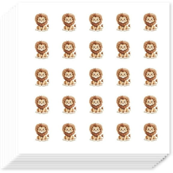 500Pcs Self-Adhesive Planner Stickers Lion Stickers Cute Lion Paper Decals for Planner Calendar Scrapbook Crafting Arts Party Decor Gift Bag Seal Theme Party Decor DIY 0.5 Inch Colorful