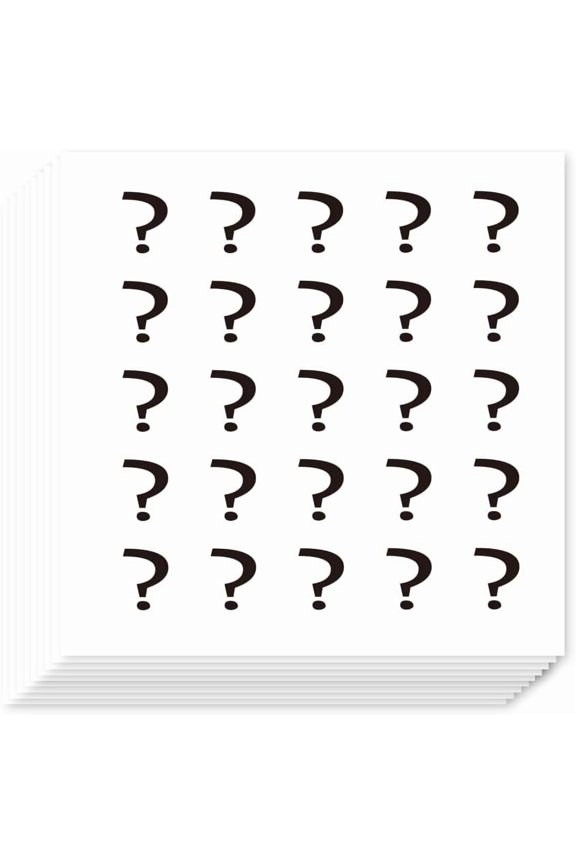 500Pcs Self-Adhesive Planner Stickers Question Mark Stickers Symbol Stickers Decals for Planner Calendar Scrapbook Crafting Party Decor Gift Bag Seal Theme Party Decor 0.5 Inch