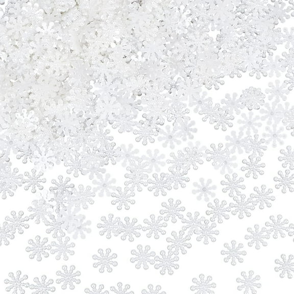 500Pcs Snowflake Pearl Cabochons 15mm White Snowflake Flatbacks Pearl Plastic Imitation Pearl Beads Resin Crafting Snowflake Pearl for Scrapbooking Phone Case Decor DIY Crafts for DIY