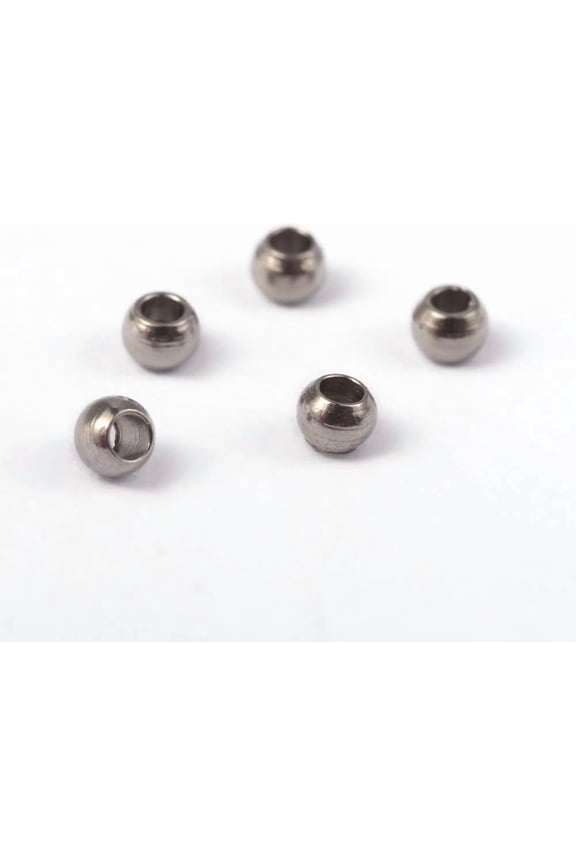 500Pcs Stainless Steel Charms Smooth Round Spacer Charms with 1mm Hole Jewelry Making Charms Loose Charms
