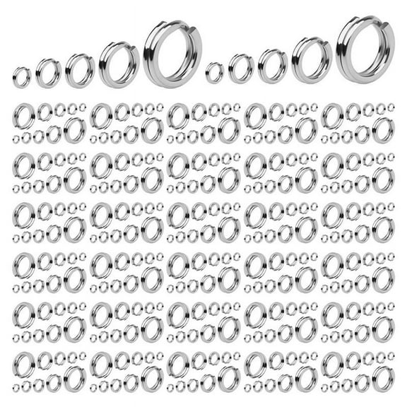 500Pcs Stainless Steel Fishing Split Rings,Heavy Duty Fishing Lure Connector Flat Split Ring,500 x Stainless Steel Fishing Split Rings,Silver
