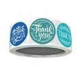 thumbnail image 1 of 500Pcs Thank You Packaging Sealing Stickers Round Floral Labels DIY 2.5 Inch - Blue, 1 inch, 1 of 10