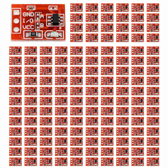 500Pcs Ttp223 Touch Button Modular Self-Locking Jog Capacitive Switch Single-Channel Transformation,500 x capacitive switch,Red