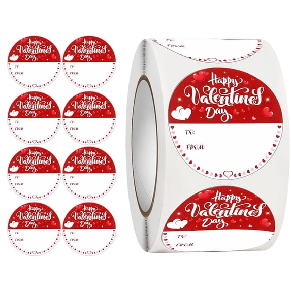 500Pcs Valentines Day Sealing Sticker 50mm Writable Round Seal Sticker ...