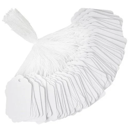500Pcs White Price Tags With String Merchandise Tags For Clothing Jewelry