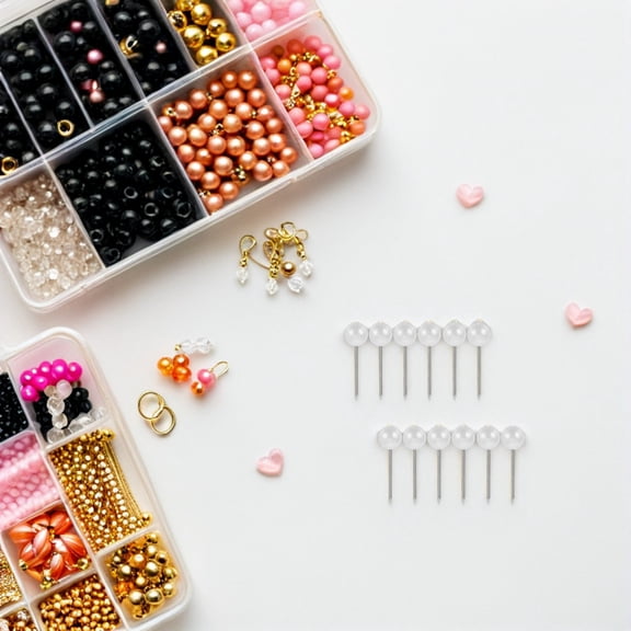 LITINKIMI 500Pcs Plastic Map Pins with Stainless Steel Tacks for Crafting Sewing and Picture Hanging