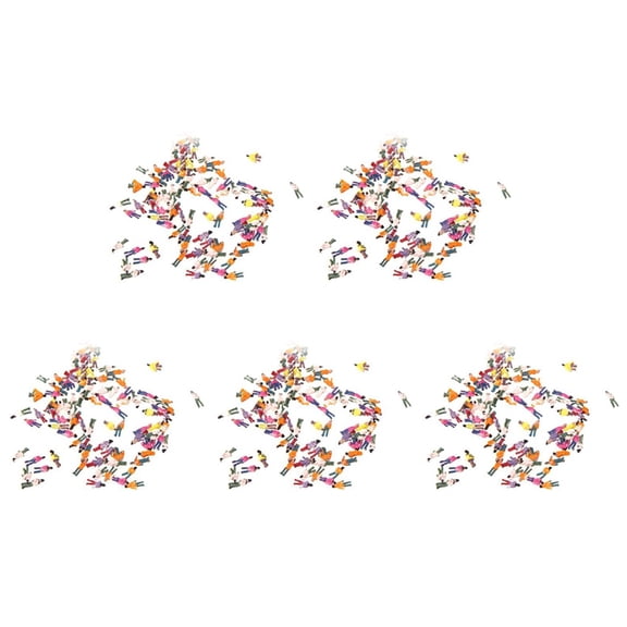 500Pcs Z Scale 1:200 Mix Painted Model People Train Park Street Passenger Figures
