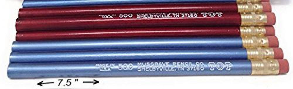 ROUND JUMBO 10mm, METALLIC RED & BLUE, MED SOFT LEAD PENCILS