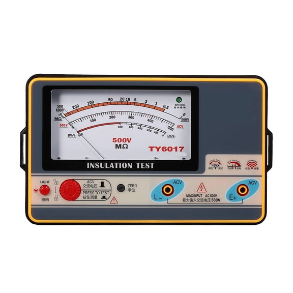 500V Digital Insulation Resistance Meter, 1000M Megohmmeter for Home Appliance