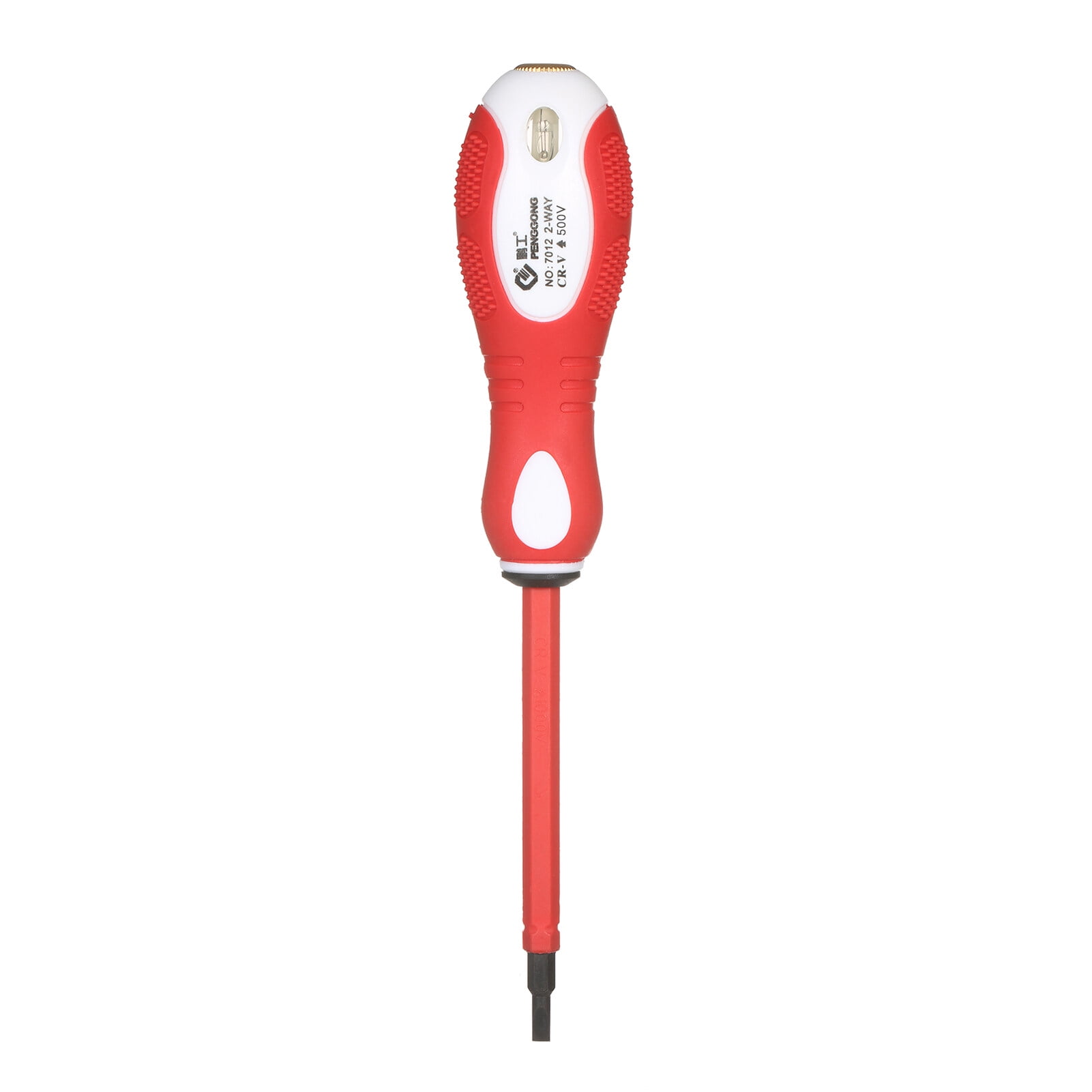 500V Insulated Screwdriver Voltage Tester 2in1 Reversible Slotted and Cross