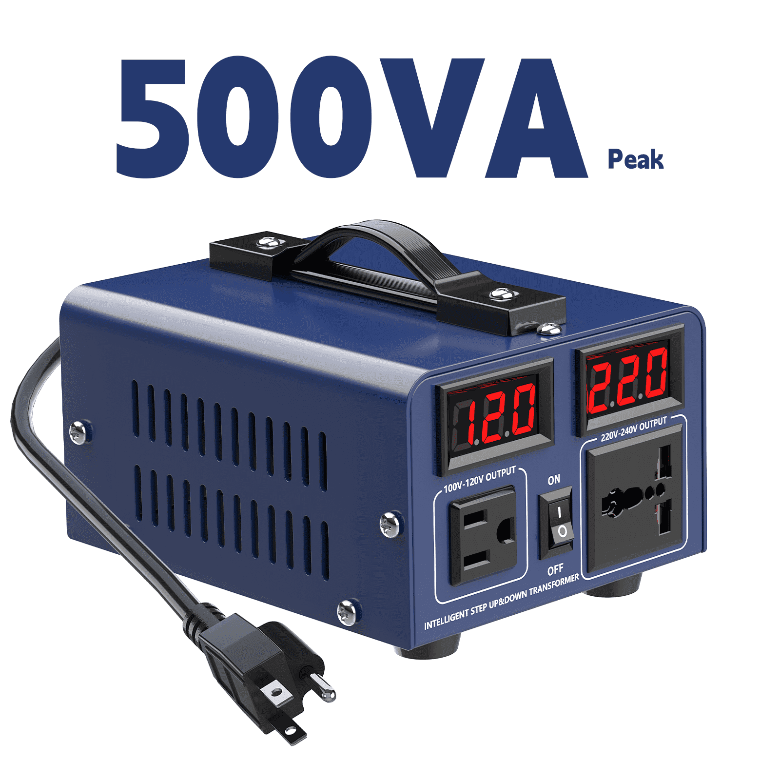 500 Watts Peak Voltage Converter Transformer Step Up/Down 110V to 220V / 220V to 110V
