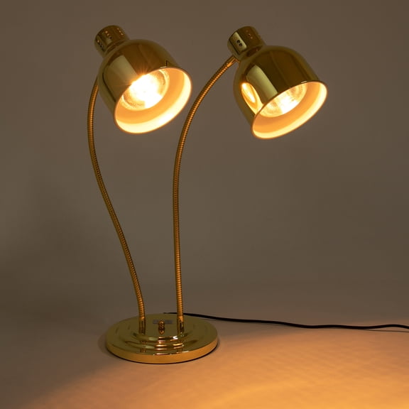 500W 110V Corded Electric 2-Head Food Warming Light Food Warming Lamp for Restaurant Kitchen Cafeteria