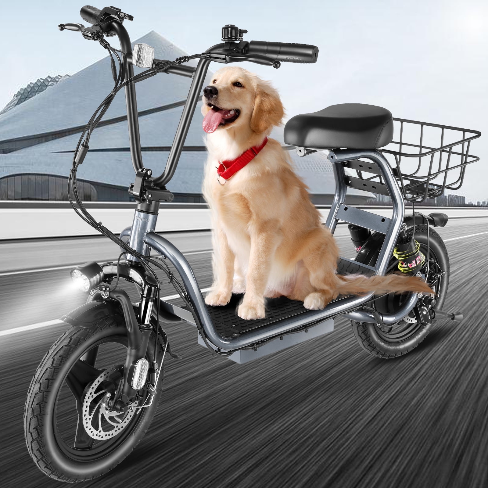 500W Adults Electric Scooter with Removable Seat, 14" Tires, 20 MPH Max