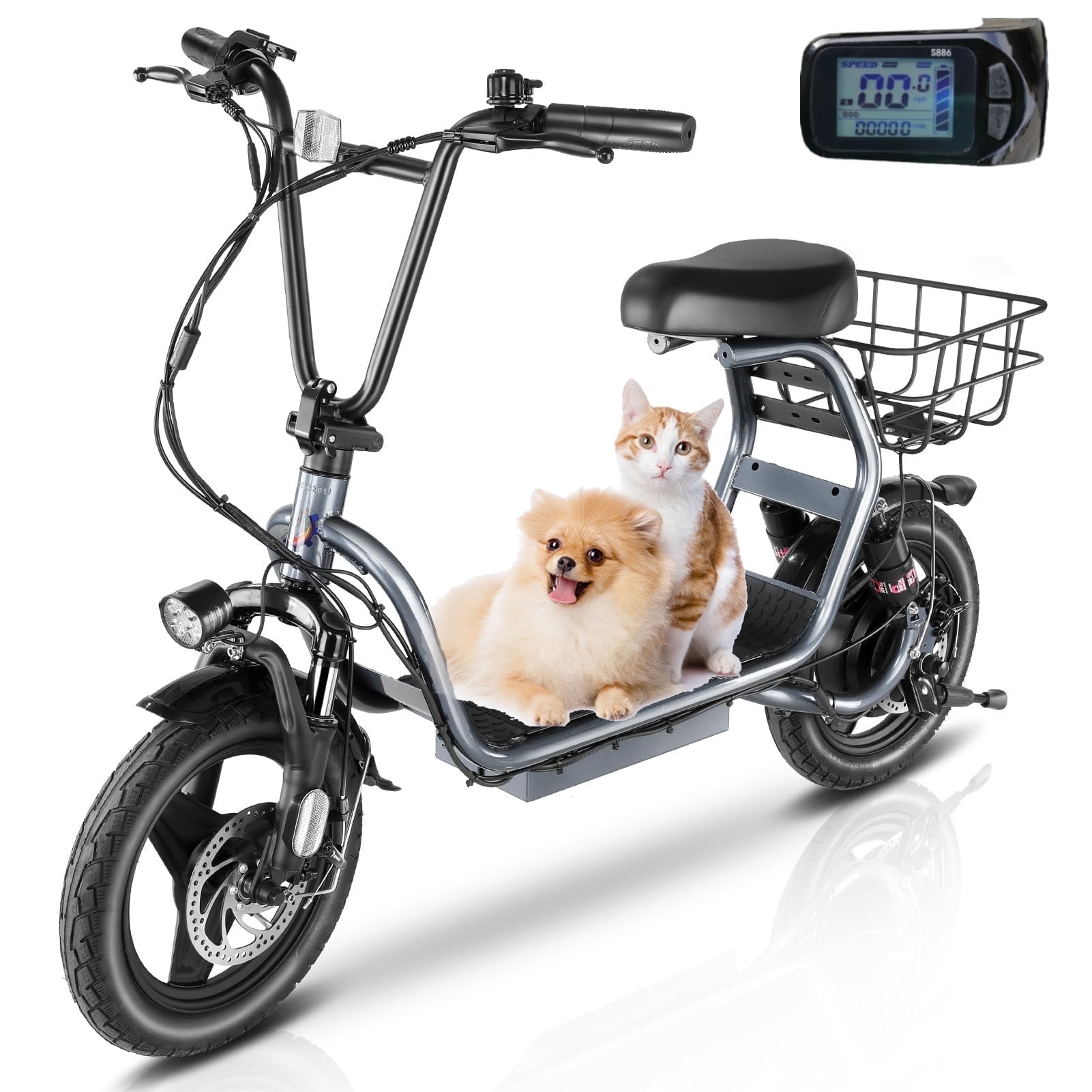 500W Adults Electric Scooter with Removable Seat, 14" Tires, 20 MPH Max