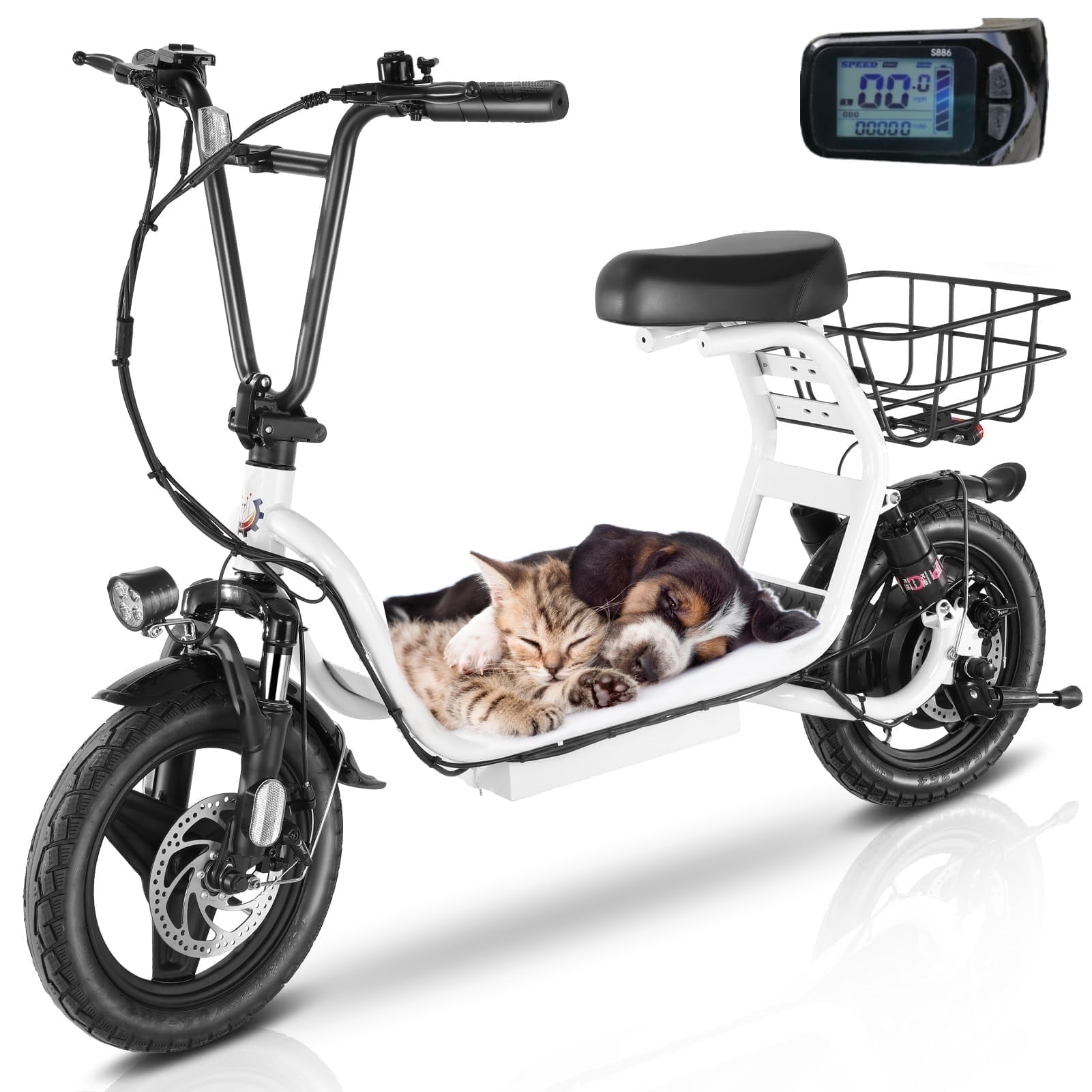 500W Adults Electric Scooter with Removable Seat, 14" Tires, 20 MPH Max