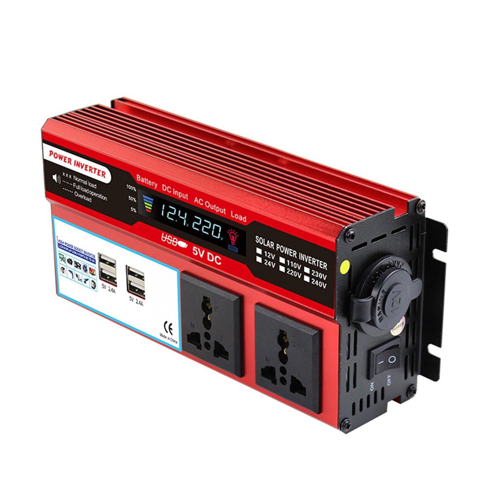 500W Car Inverter with 4 USB Ports and LCD Display for Mobile Phone ...