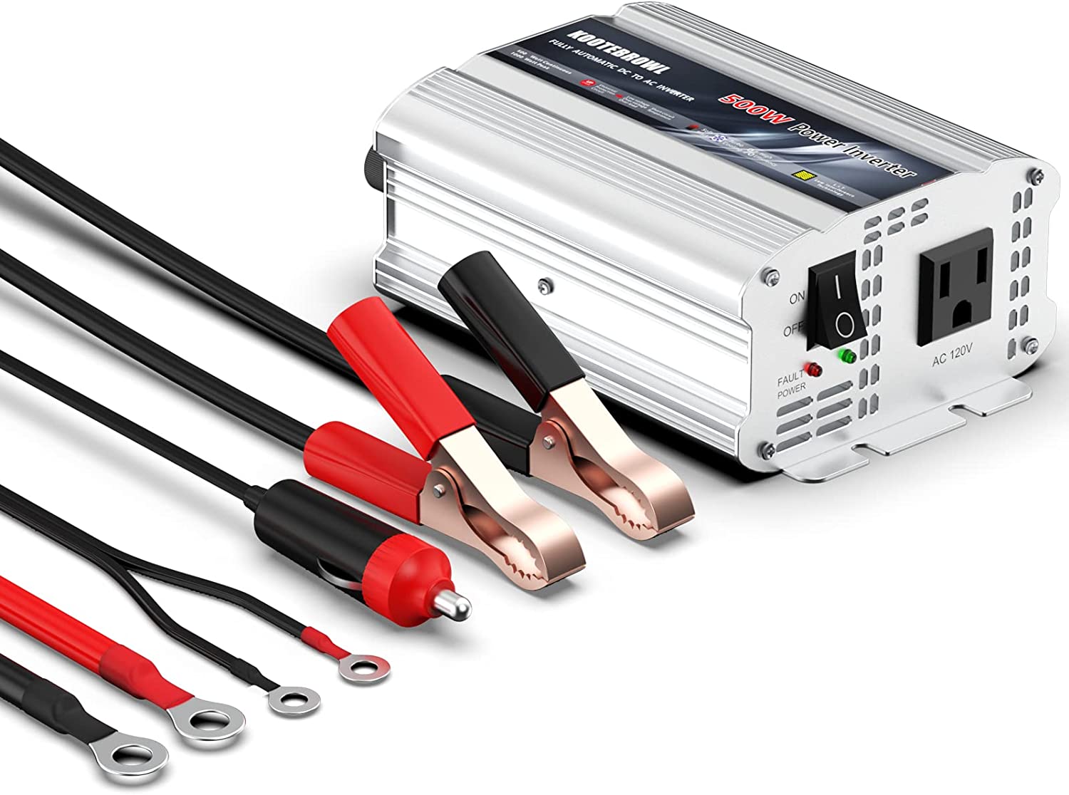 500W Car Power Inverter DC 12V to 110V AC Converter, Power Inverter for