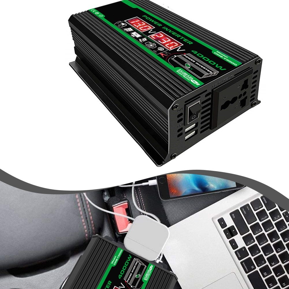 500W Car Power Inverter LED Display Vehicle Power Inverter Lightweight