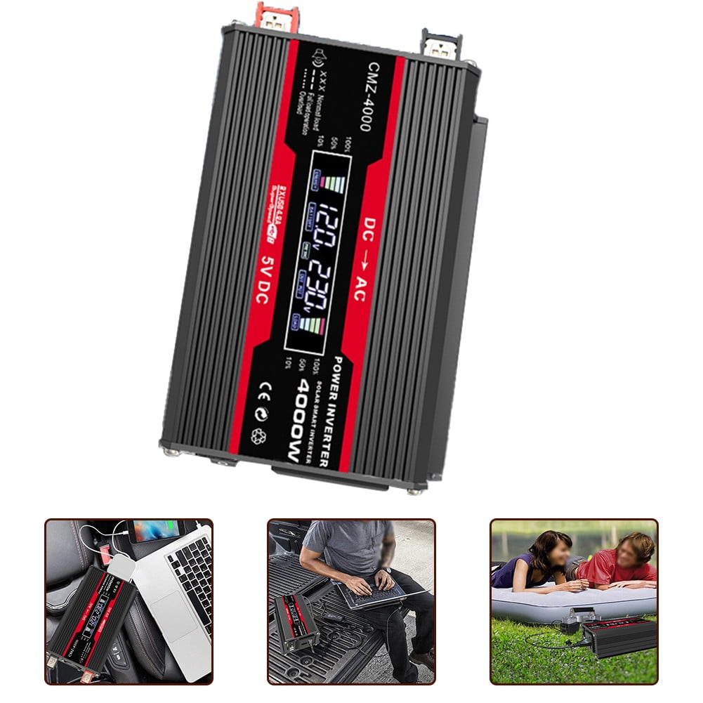 500W Car Power Inverter LED Display Vehicle Power Inverter Lightweight