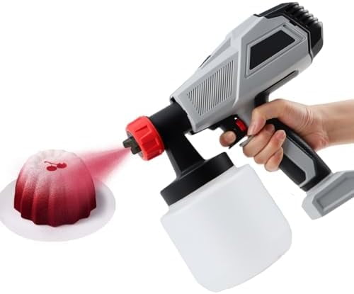 500W Chocolate Spray Gun for Cake Decorating,Electric Airbrush Gun with 3 Nozzles(1.3mm/1.8mm/2.6mm)，Adjustable Mist, Portable Baking Sprayer for Chocolate,Candy,Desserts,DIY Baker Tools