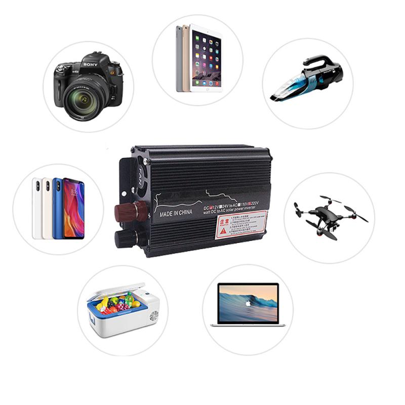 500W DC12V to AC220V Car Converter Solar Power Inverter Home Appliances