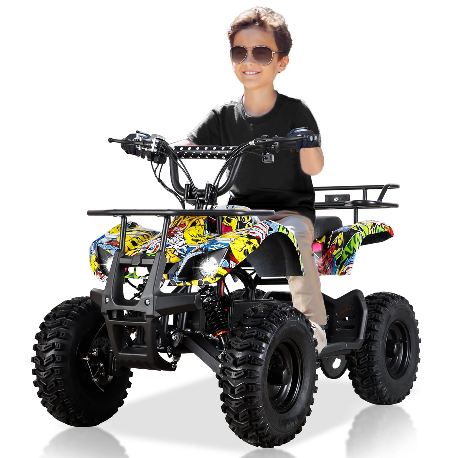 500W Dirt Quad 36V Powered Ride On ATV, Electric Powerful 4Wheeler for Big Kids, Up to 16 mph