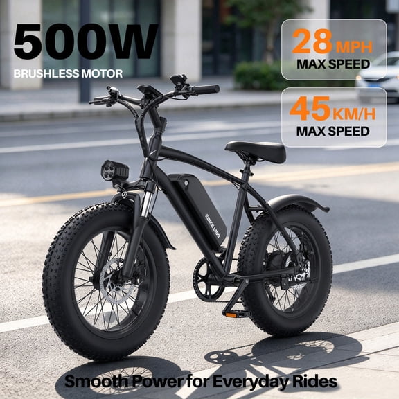 500W Electric Dirt Bike for Adults, 23" Fat Tire CLass 3 Off-road bicycle with 48V 13Ah Removable Battery, Shimano 7-Speed, Up to 28mph & 28km Range
